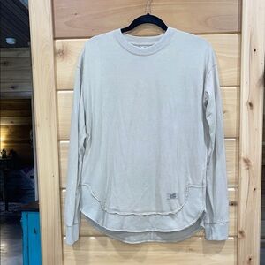 Casual Cream Long Sleeve Tee